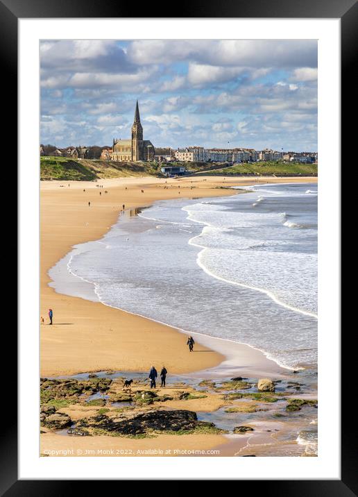 Long Sands Beach, Tynemouth. Framed Mounted Print by Jim Monk