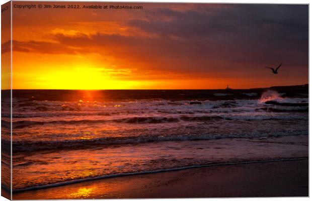 Sunrise over the North Sea Canvas Print by Jim Jones
