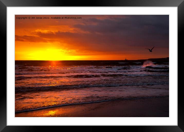 Sunrise over the North Sea Framed Mounted Print by Jim Jones