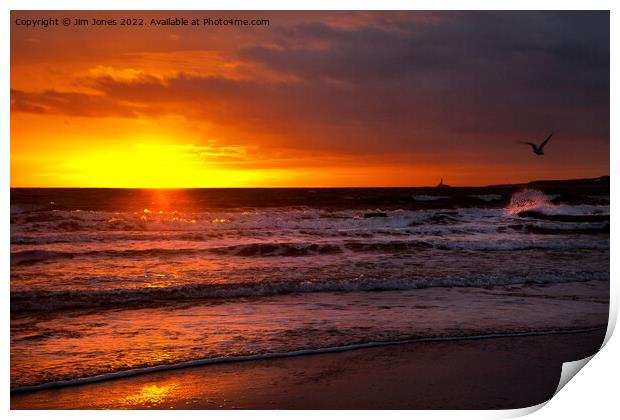 Sunrise over the North Sea Print by Jim Jones