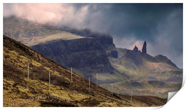 Clouds over Storr Print by Leighton Collins