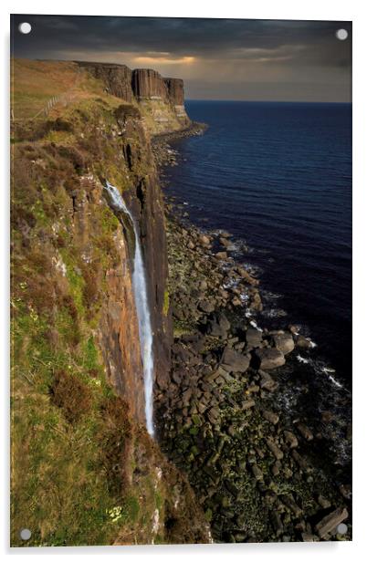Mealt falls Isle of Skye Acrylic by Leighton Collins