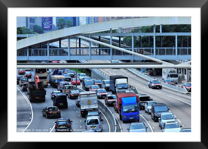 Hong Kong traffic jam Framed Mounted Print by Stan Lihai