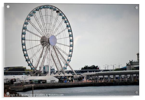 Hong Kong Ferris wheel Acrylic by Stan Lihai