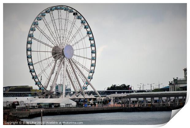 Hong Kong Ferris wheel Print by Stan Lihai
