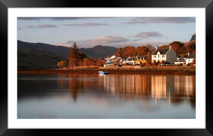 Dornie village at sunset Framed Mounted Print by Leighton Collins