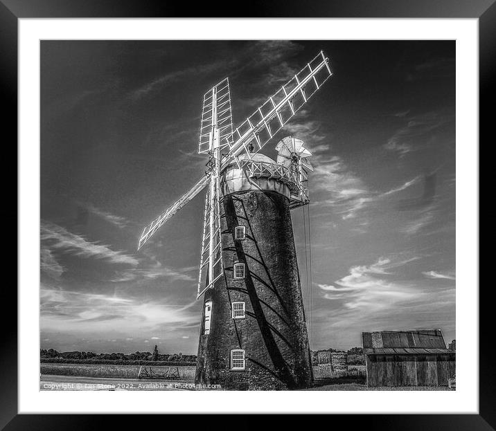 Norfolk windmill  Framed Mounted Print by Ian Stone