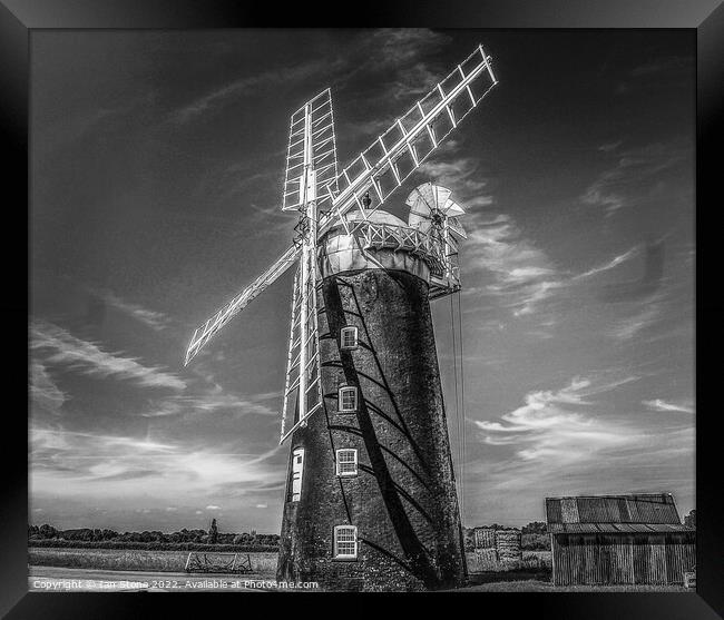 Norfolk windmill  Framed Print by Ian Stone