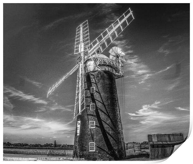 Norfolk windmill  Print by Ian Stone