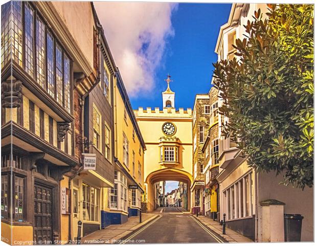 Historic Charm of Totnes Canvas Print by Ian Stone