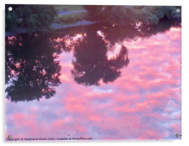 Pink Clouds Acrylic by Stephanie Moore