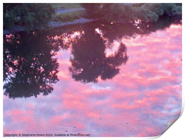 Pink Clouds Print by Stephanie Moore