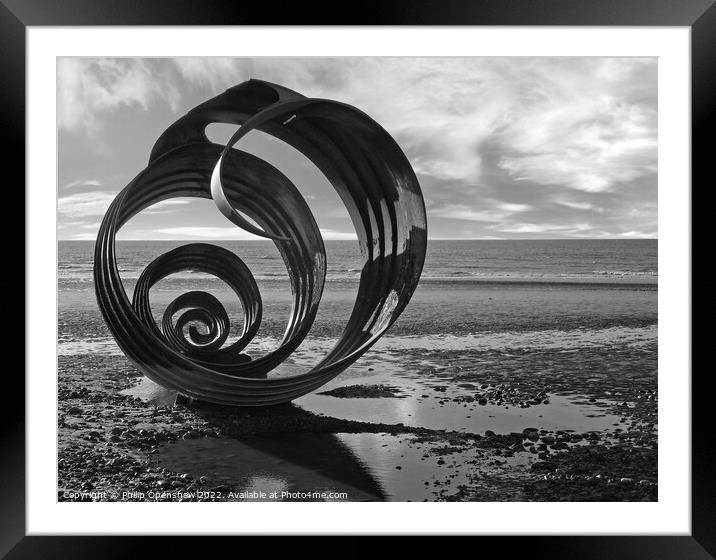 Mary's shell sculpture Cleveleys Framed Mounted Print by Philip Openshaw