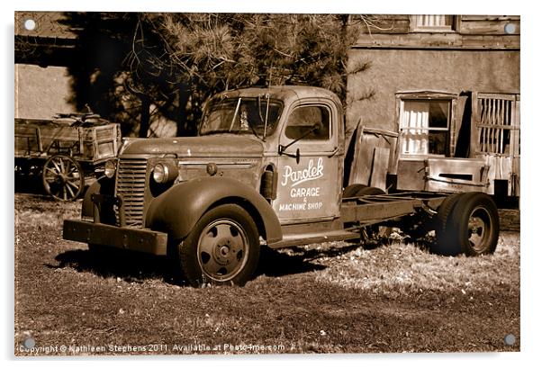 1930s Plymouth Truck Acrylic by Kathleen Stephens