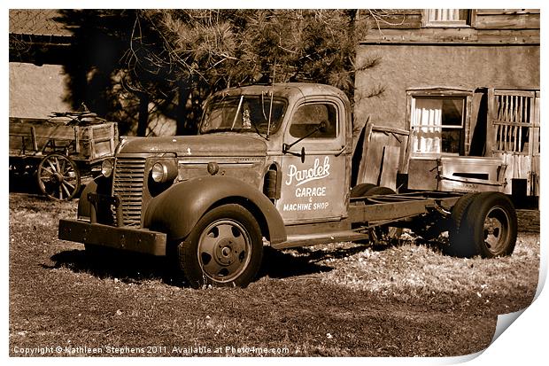 1930s Plymouth Truck Print by Kathleen Stephens