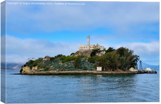 Alcatraz Island, San Francisco Bay Canvas Print by Angus McComiskey