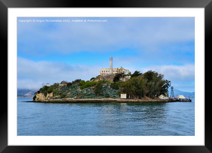 Alcatraz Island, San Francisco Bay Framed Mounted Print by Angus McComiskey