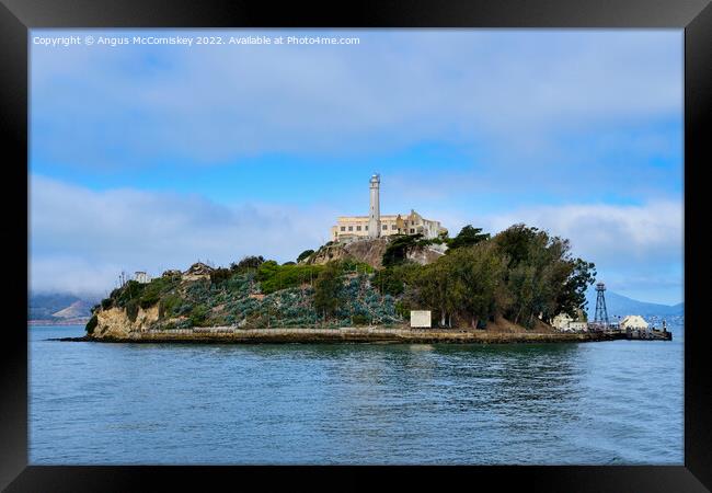 Alcatraz Island, San Francisco Bay Framed Print by Angus McComiskey