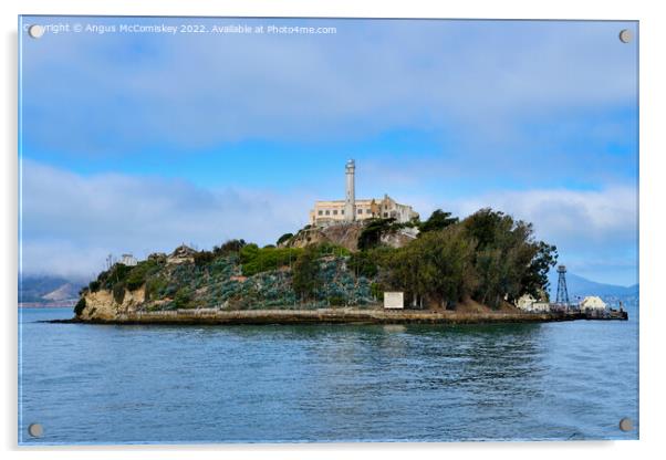 Alcatraz Island, San Francisco Bay Acrylic by Angus McComiskey