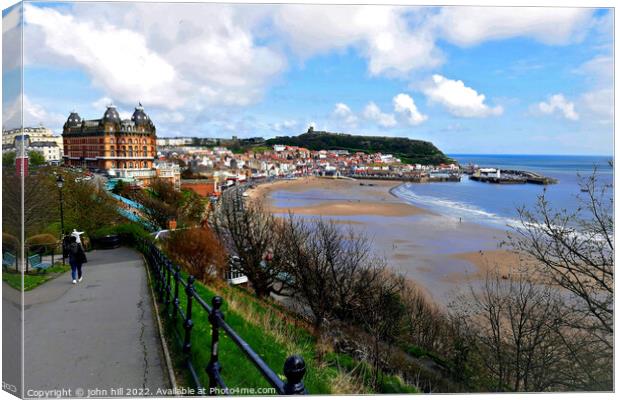 Scarborough seafront, Yorkshire. Canvas Print by john hill