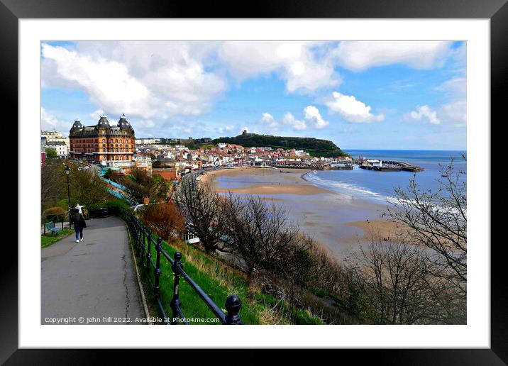 Scarborough seafront, Yorkshire. Framed Mounted Print by john hill