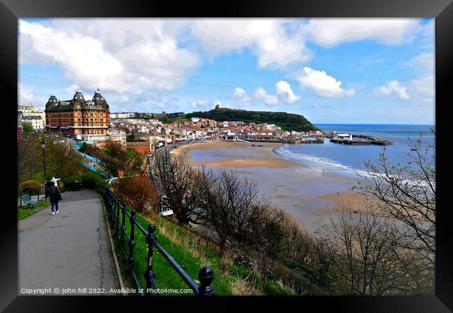 Scarborough seafront, Yorkshire. Framed Print by john hill