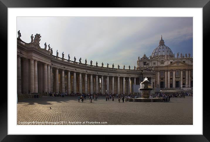 Saint Peter's Square Framed Mounted Print by Darren Burroughs