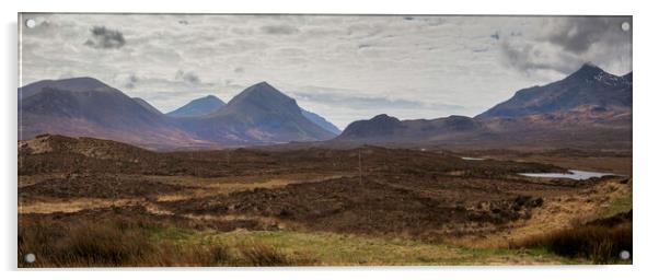 Scottish Highland Munros Acrylic by Leighton Collins