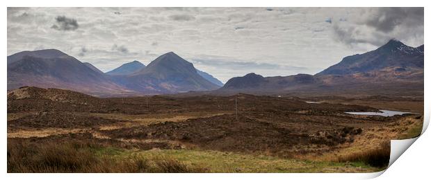 Scottish Highland Munros Print by Leighton Collins