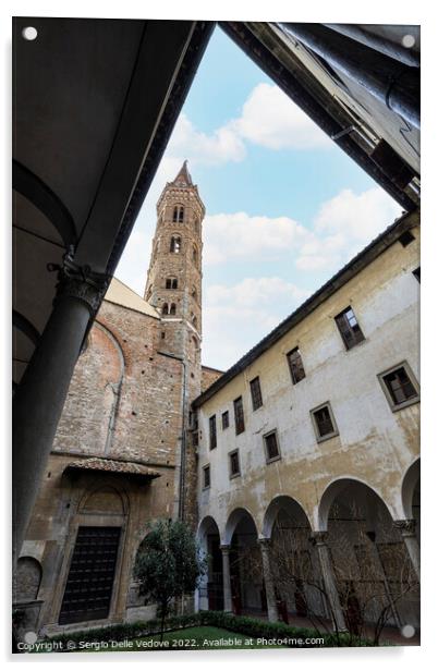 Badia Fiorentina - Monastery in Florence, Italy Acrylic by Sergio Delle Vedove