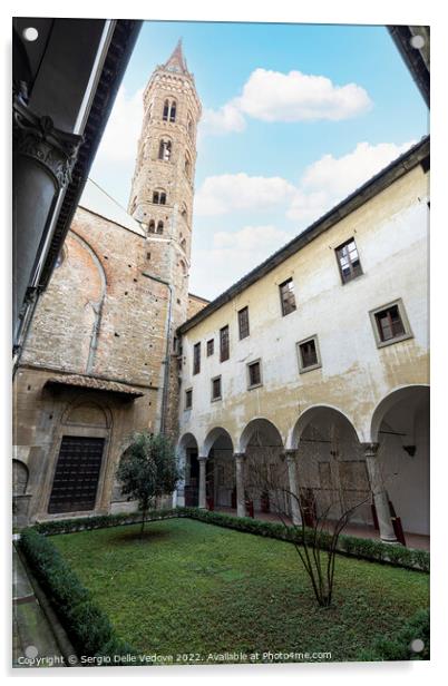 Badia Fiorentina - Monastery in Florence, Italy Acrylic by Sergio Delle Vedove