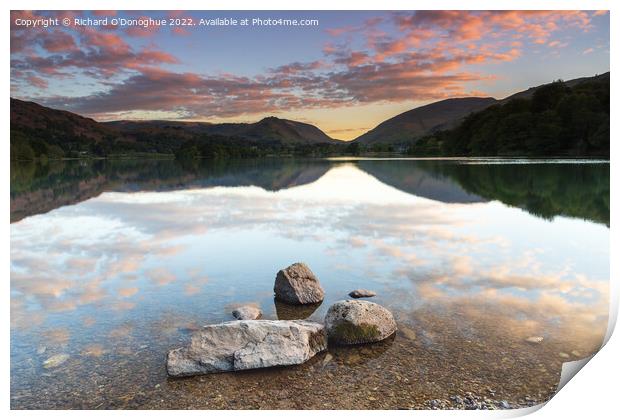 Sunrise at Grasmere in the Lake District, UK Print by Richard O'Donoghue