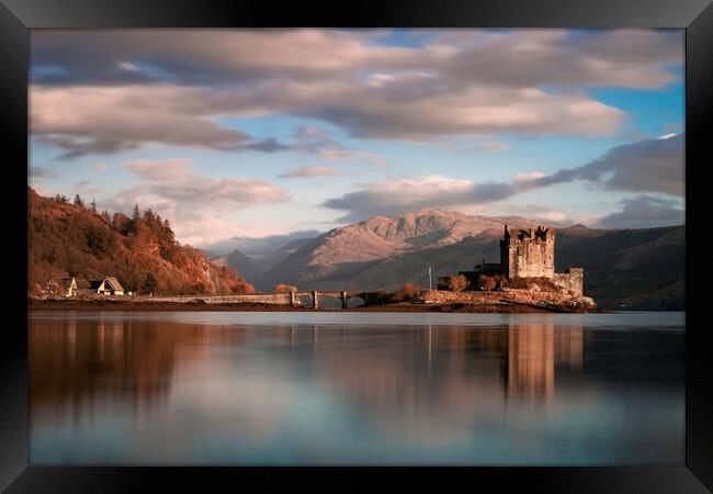 Sunset at Eilean Donan Castle Framed Print by Leighton Collins