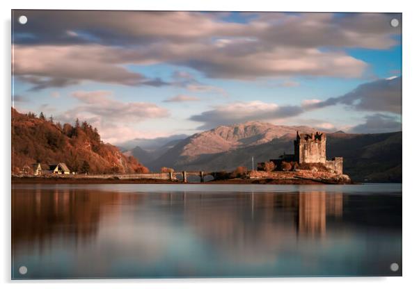 Sunset at Eilean Donan Castle Acrylic by Leighton Collins