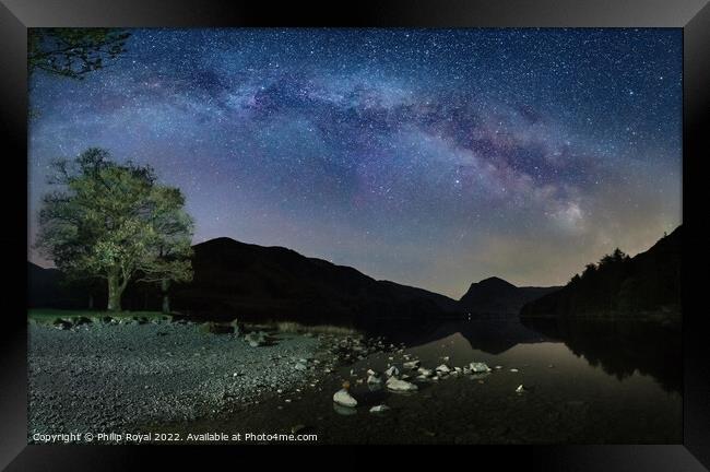 Milky Way Arch over Buttermere Framed Print by Philip Royal