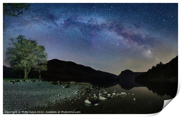 Milky Way Arch over Buttermere Print by Philip Royal