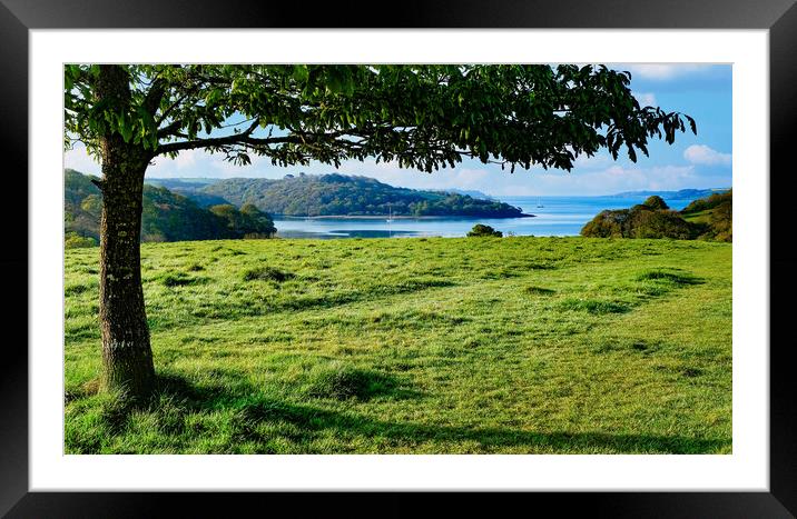 River fal view cornwall Framed Mounted Print by Kevin Britland