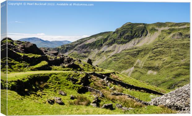 Cwm Croesor Path and Cnicht Snowdonia Wales Canvas Print by Pearl Bucknall
