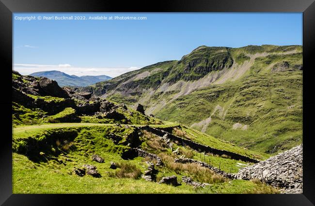 Cwm Croesor Path and Cnicht Snowdonia Wales Framed Print by Pearl Bucknall