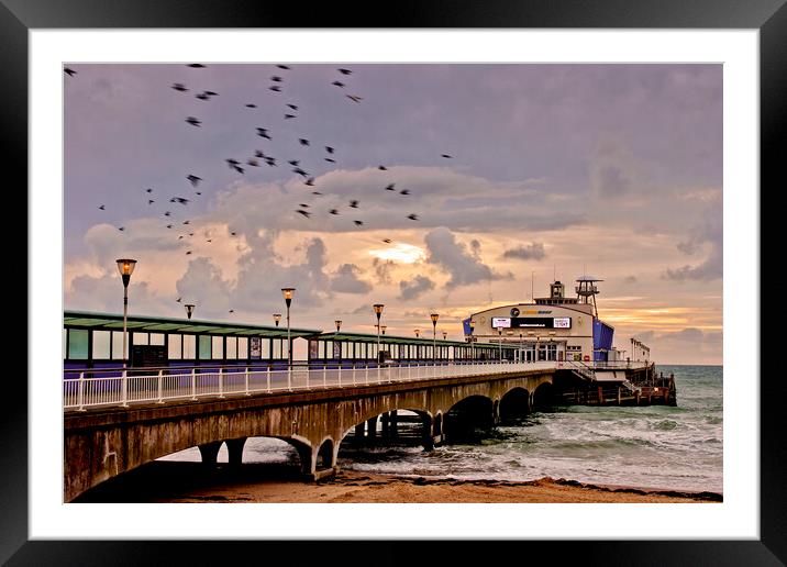 Golden Sunrise at Bournemouth Pier Framed Mounted Print by Andy Evans Photos