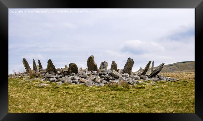 Bronze Age Stone Circle Wales Framed Print by Pearl Bucknall