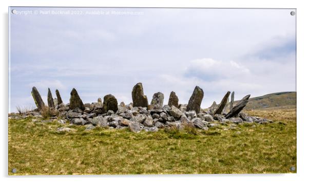 Bronze Age Stone Circle Wales Acrylic by Pearl Bucknall