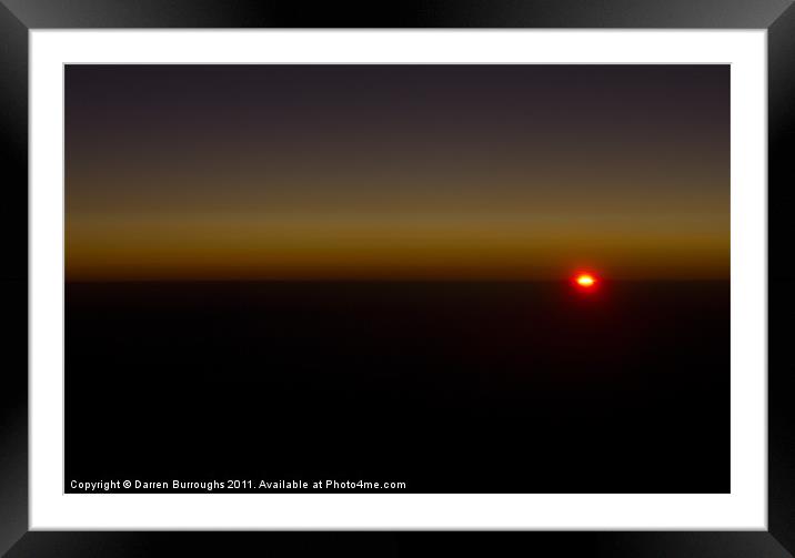Sunset Thirty Two Thousand Feet Framed Mounted Print by Darren Burroughs