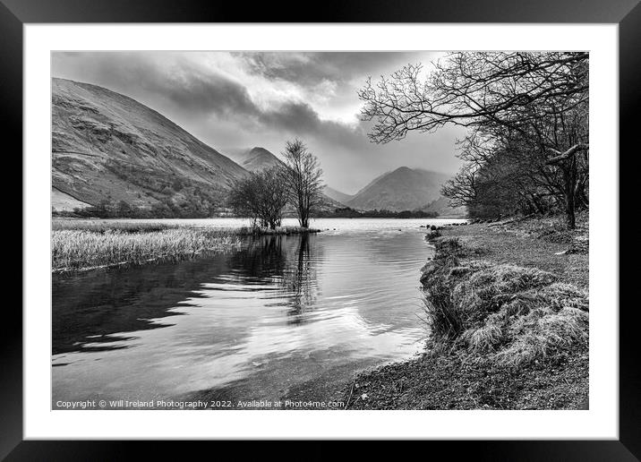 Lake District - Brothers Water - Mono Framed Mounted Print by Will Ireland Photography
