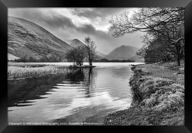 Lake District - Brothers Water - Mono Framed Print by Will Ireland Photography