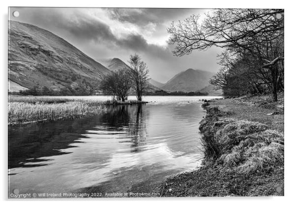 Lake District - Brothers Water - Mono Acrylic by Will Ireland Photography