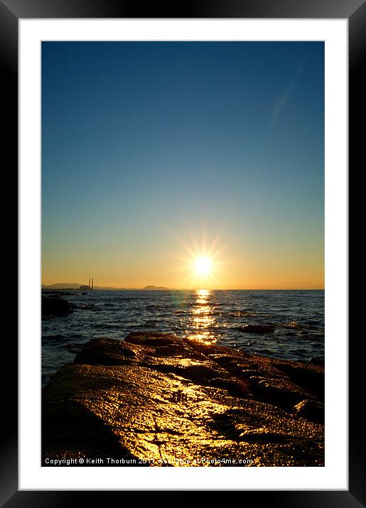 Yellow Sunset Framed Mounted Print by Keith Thorburn EFIAP/b