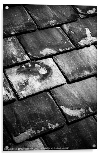 Roof Slates Acrylic by Drew Gardner