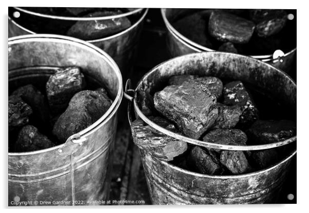 Coal Buckets Acrylic by Drew Gardner