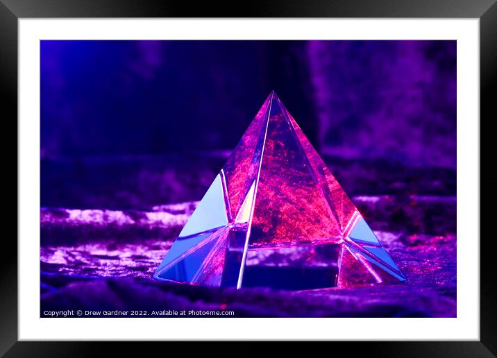 Laser Pyramid Framed Mounted Print by Drew Gardner